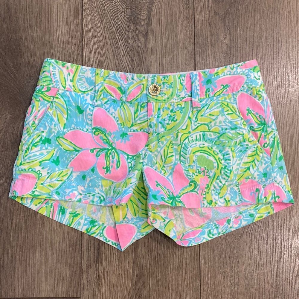 Lilly Pulitzer 2.5” The Walsh Short Coconut Jungle Multicolor Cotton Shorts 00‎